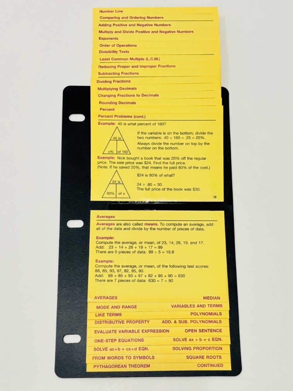 The Pre-Algebra Flipper Study Reference Guide - Picture 2 of 3